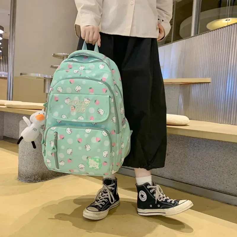 Sac à Dos Super observateur avec Protection de la Colonne Vertébrale pour Fille Cartable Mignon Hello Kitty Sanurgente pour Élève du Primaire, Grade 3-6