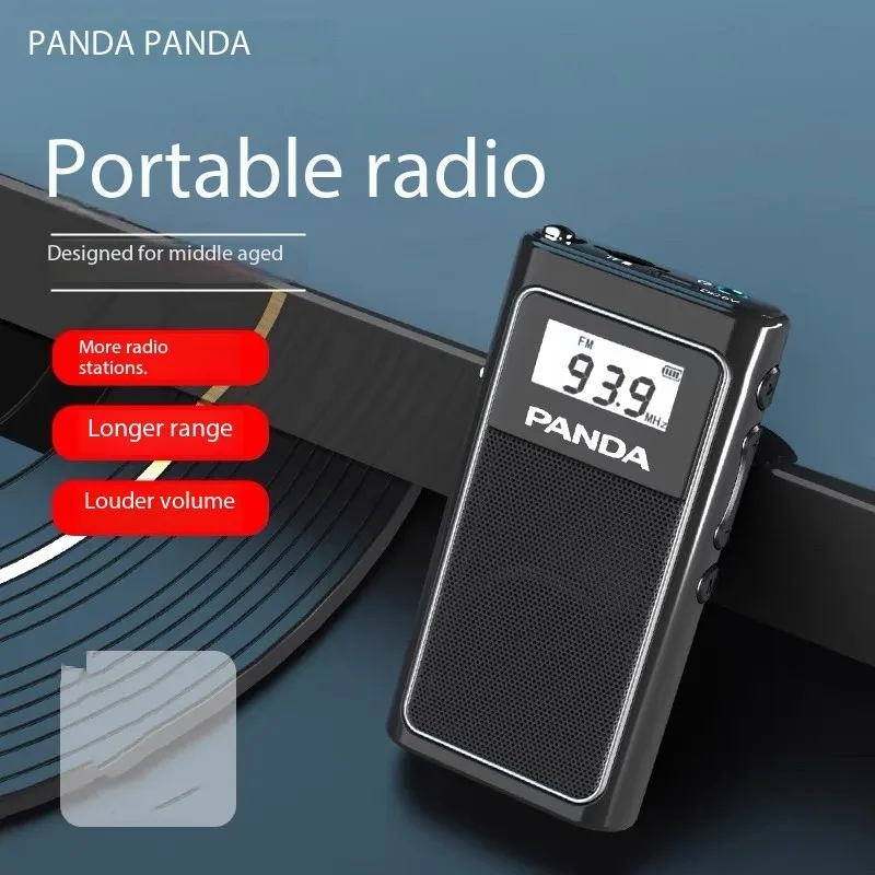 Panda 6200 Full Band Radio Small Stereo Plug-in Card Rechargeable Portable Old Man Semiconductor Support TF Card Headset Play