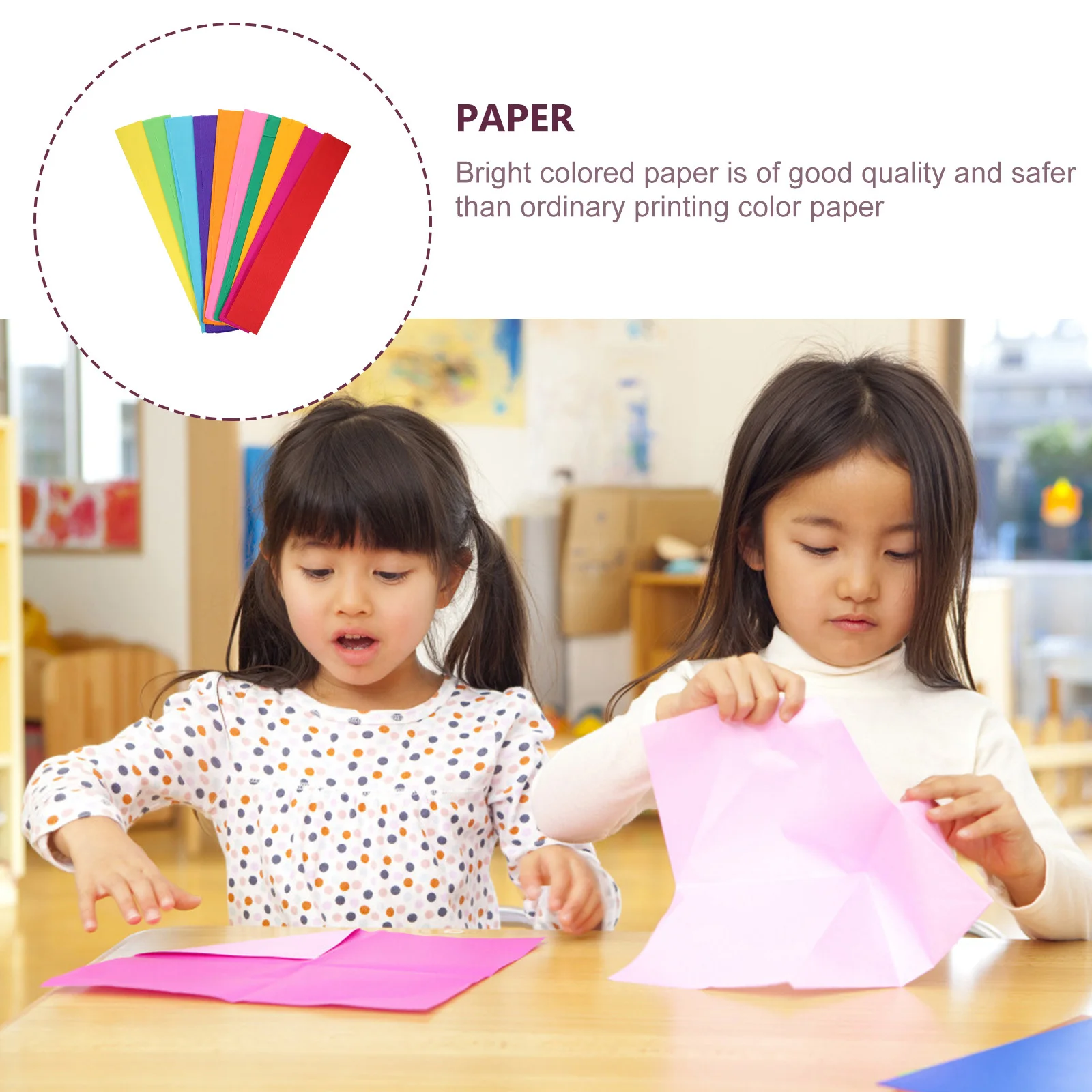 100 ورقة ملونة كريب ورقة مجموعة متنوعة الألوان الزاهية مرنة آمنة المواد DIY بها بنفسك زهرة الحرف اليدوية اوريغامي ورقة #2