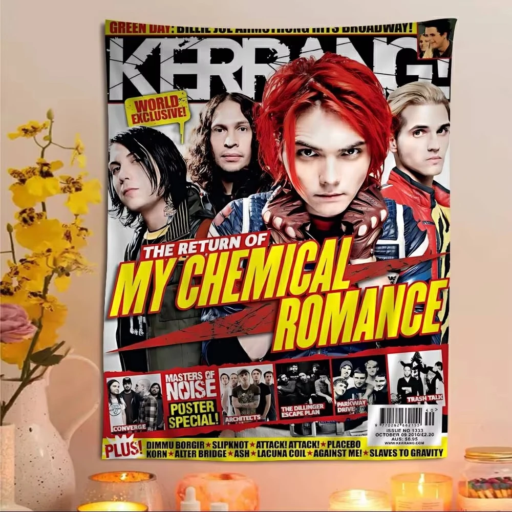 My Chemical Romance Rock Band Cartoon Tapisserie Kunst Science Fiction Zimmer Home Decor Wandbehang Home Decor