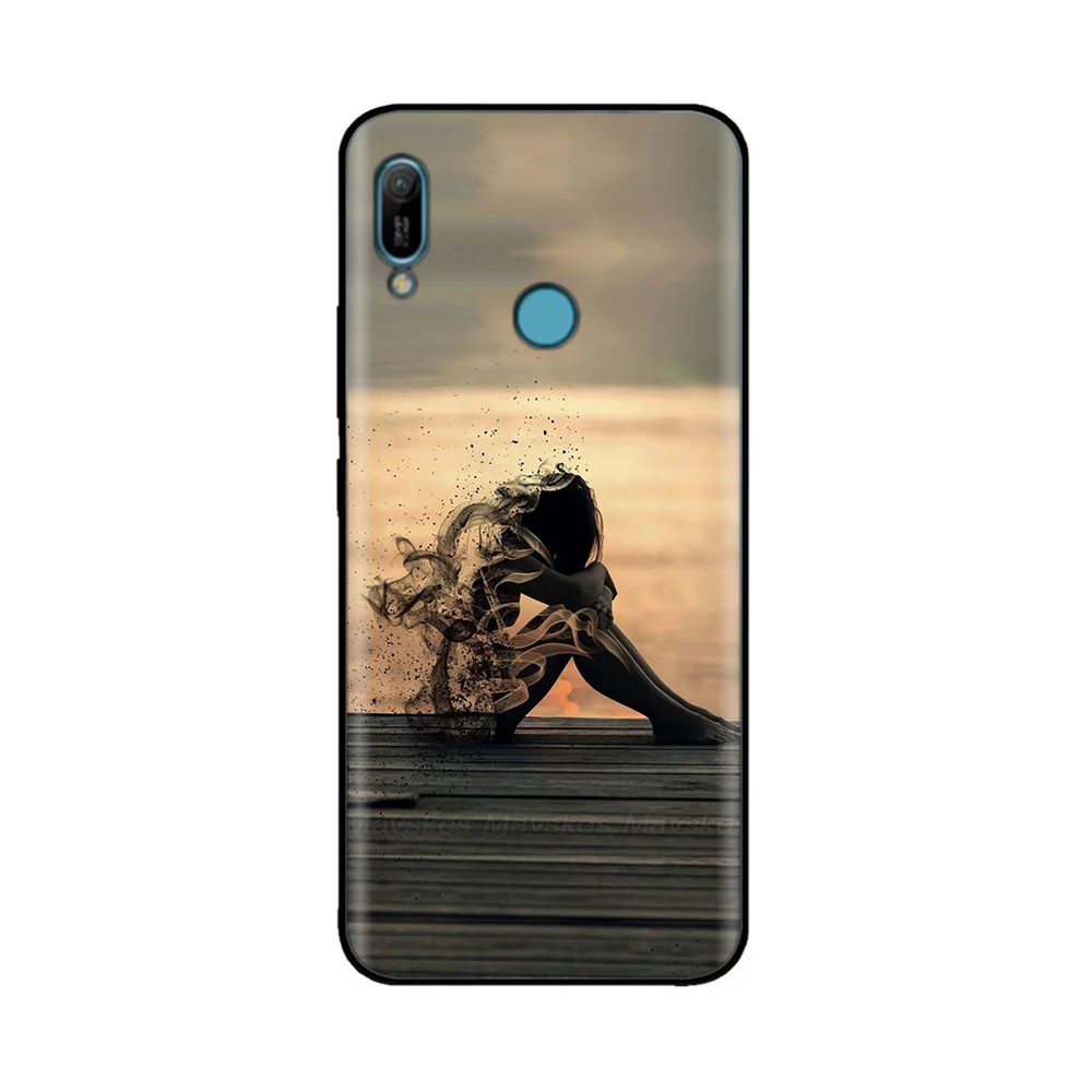 화웨이 Y6 2019 케이스, 화웨이 Y6s Y6 프라임 2019 TPU 케이스, 화웨이 Y6 2019 MRD-LX1F Y 6 Y6 프라임 후면 커버 실리콘 케이스