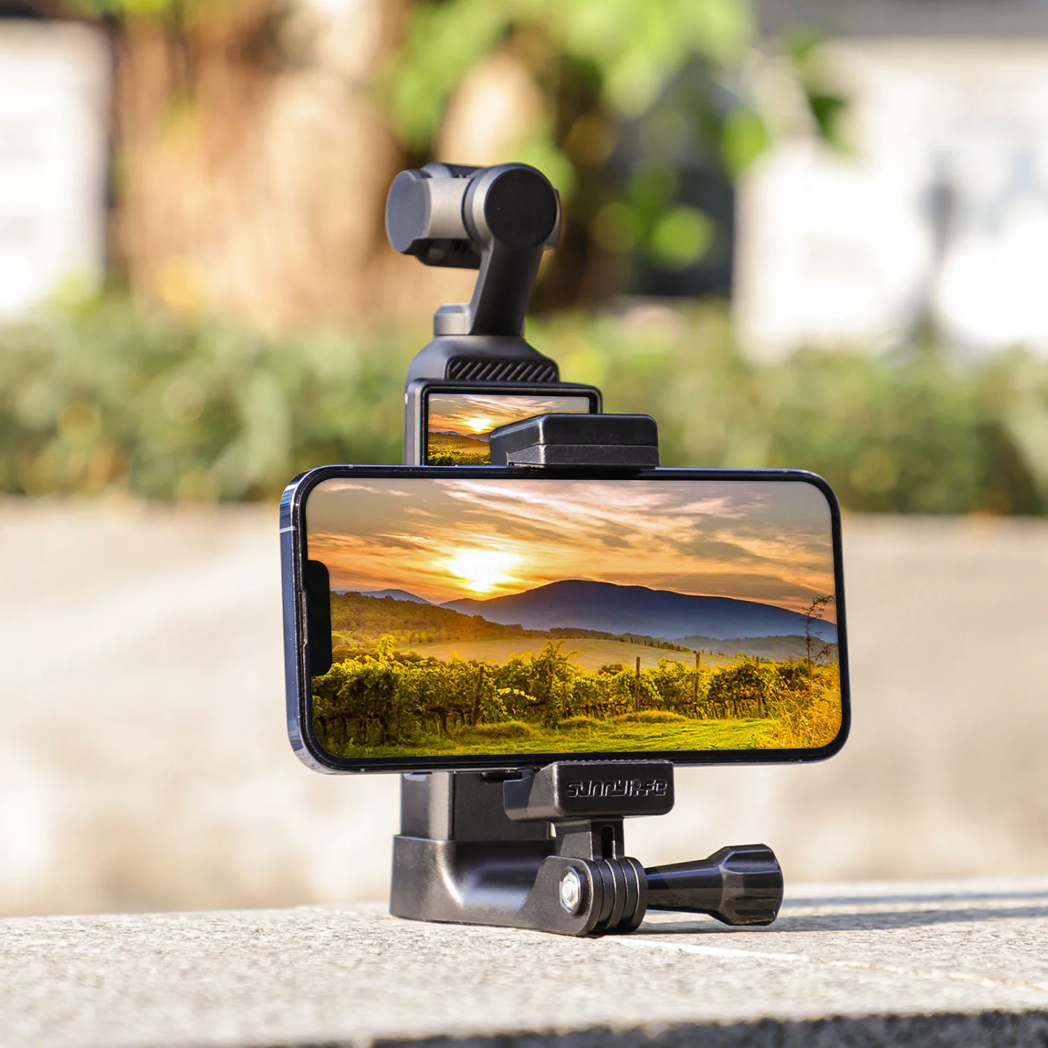 Sunnylife Front Cellphone Mount Handheld Tripod Expansion Brackets Stable Phone Holder Accessories For DJI Osmo Pocket 4/3