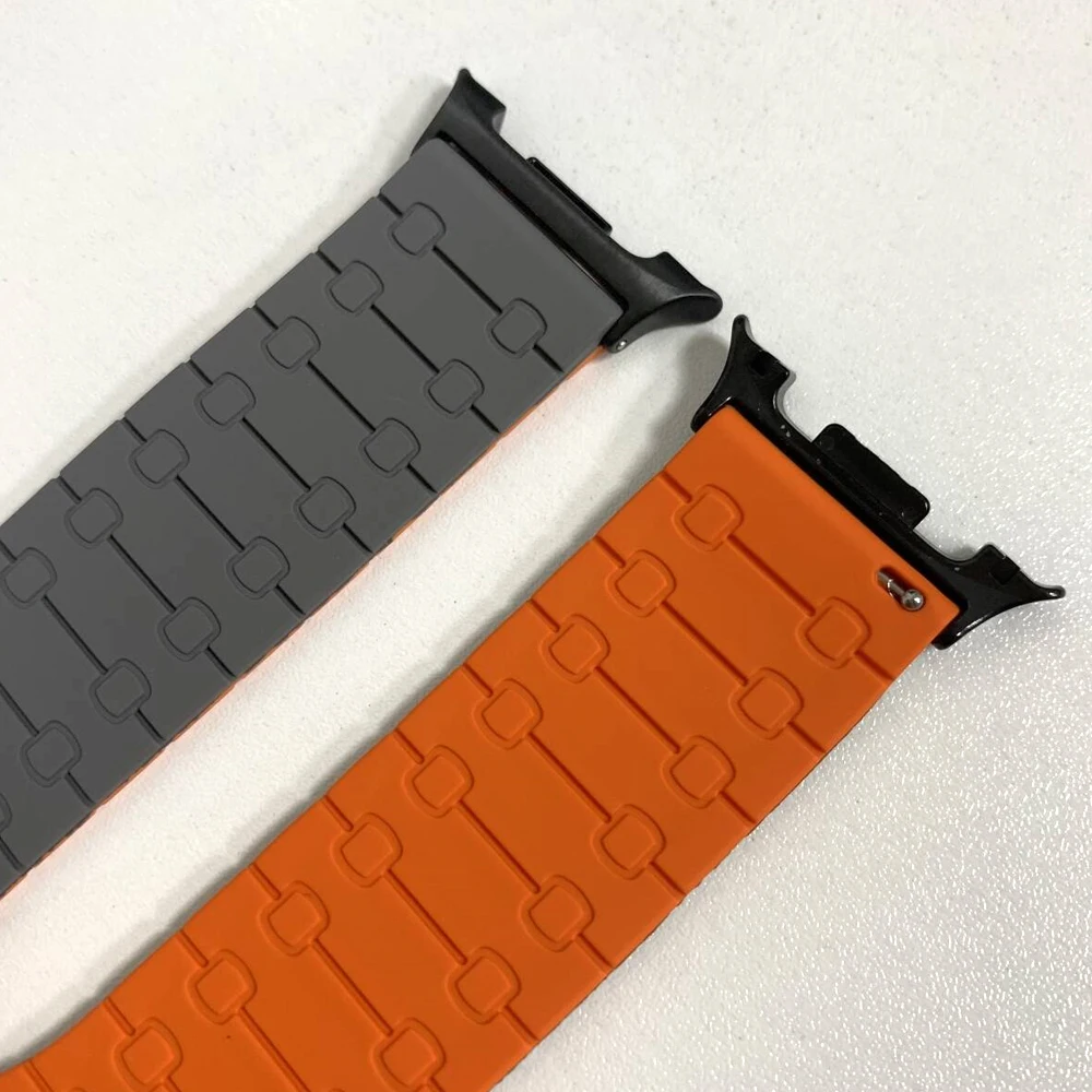 삼성 갤럭시 시계 8 40mm/44mm 팔찌 갤럭시 시계 8 클래식 46mm 시계 밴드 액세서리에 대한 틈새 없음 자기 실리콘 스트랩