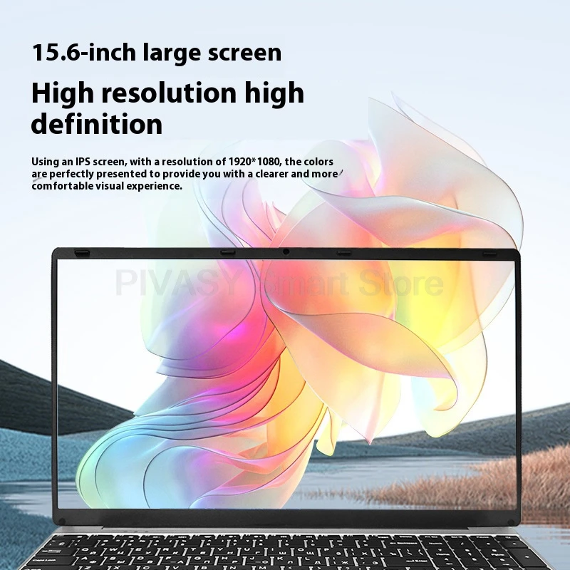 แล็ปท็อปธุรกิจนักเรียนขนาด 15.6 นิ้ว Intel N95 1920*1080 IPS ปลดล็อคลายนิ้วมือ BT5.0 WiFi5 อายุการใช้งานแบตเตอรี่ยาวนานสำหรับสำนักงานนักเรียน