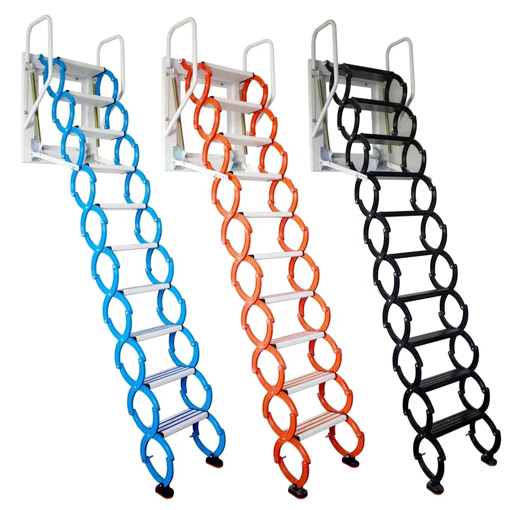 بيع المصنع مباشرة جدار جبل للطي تمديد سلم معدني سلالم الطوارئ