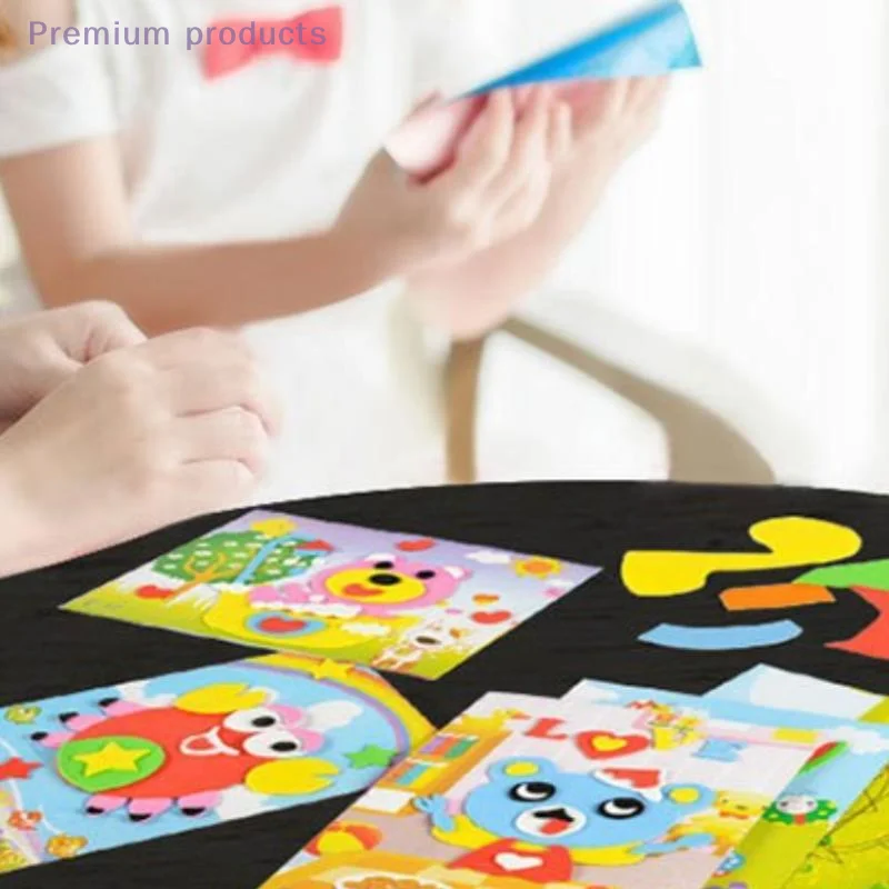 10/20Pcs 3D 입체 붙여 넣기 그림 DIY 만화 동물 퍼즐 어린이를위한 멀티 패턴 스타일 장난감 3D EVA 폼 스티커 선물