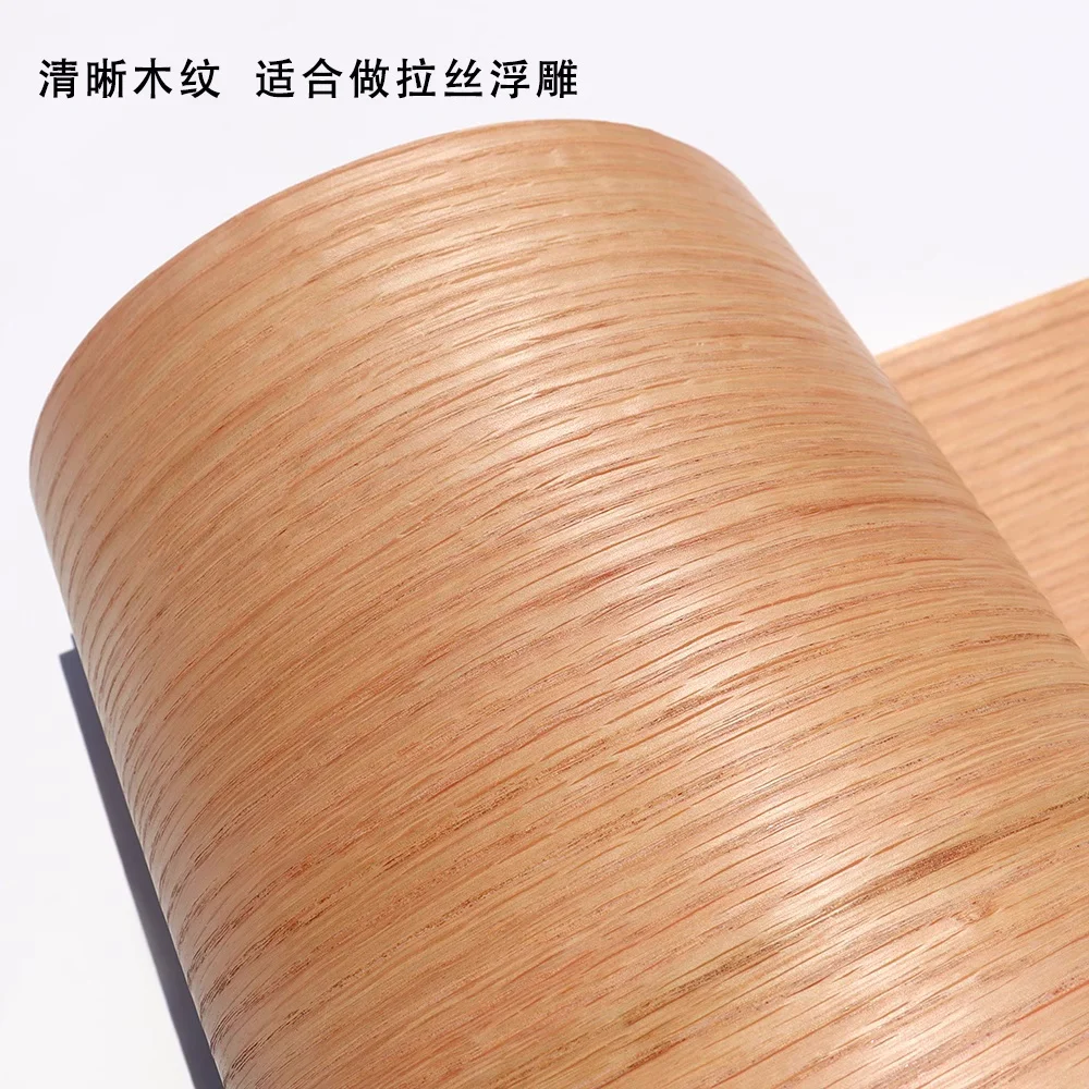 Natural red oak veneer Handmade Veneer Solid Wood veneer panel Decoration Wooden Door furniture Speaker veneer16x250cm T0.2mm