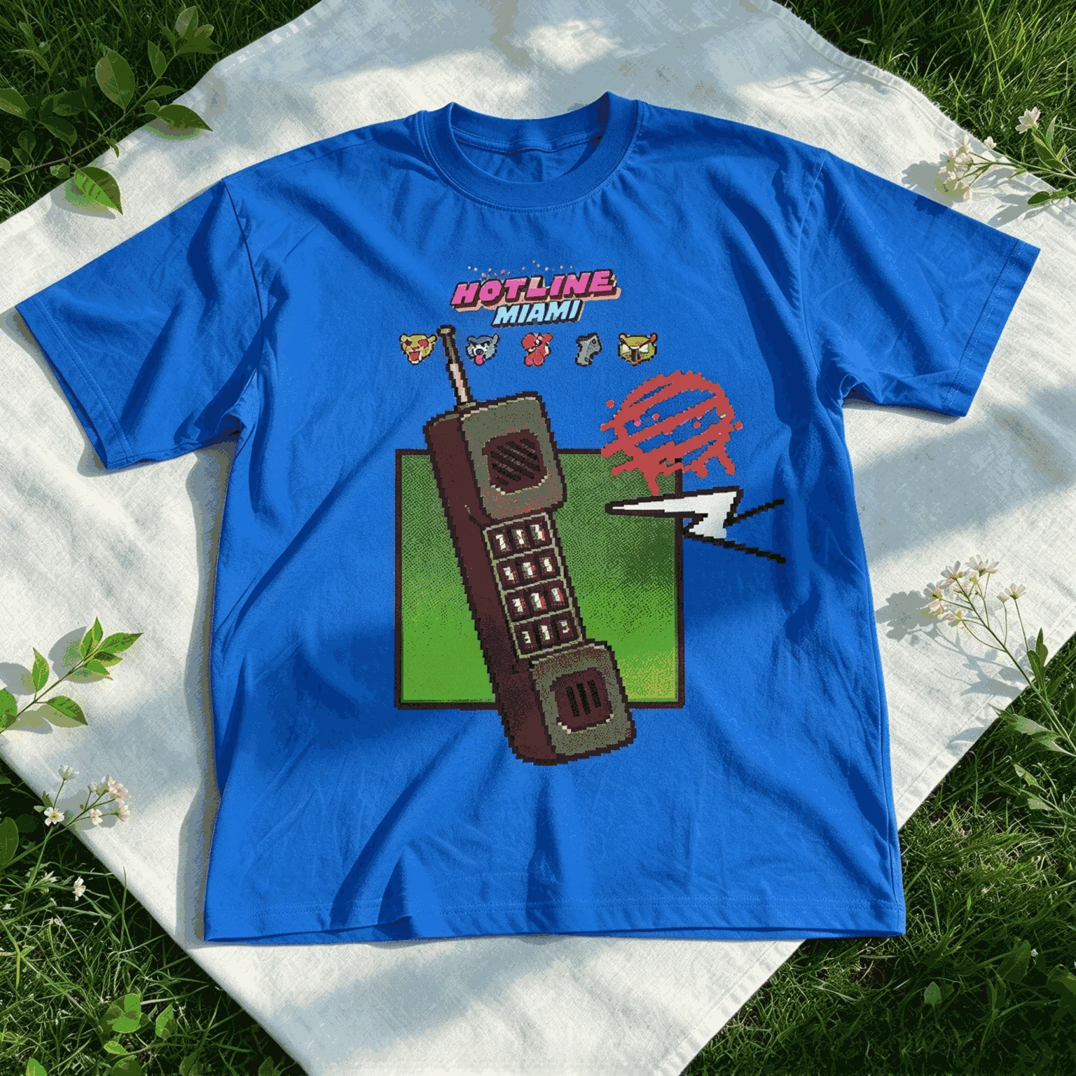 HOTLINE MIAMI Summer New Cotton Retro Unisex Casual Fashion T-shirt High Street Oversized Unisex Trendy Vintage Loose Couples