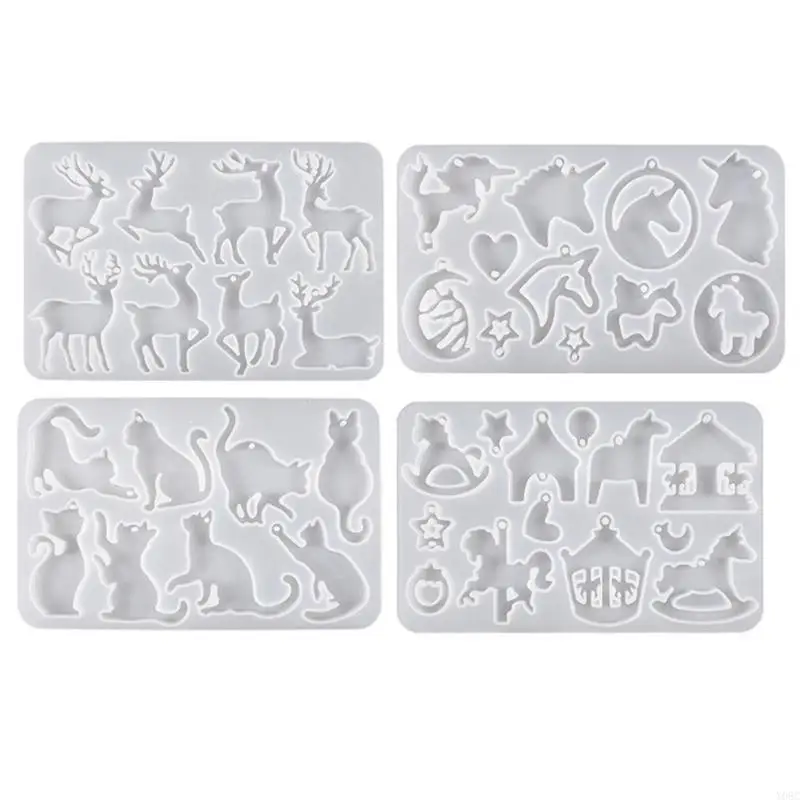 

Y08C 4Pcs Animal Earrings Mold Silicone Molds Customized Earwear Mould