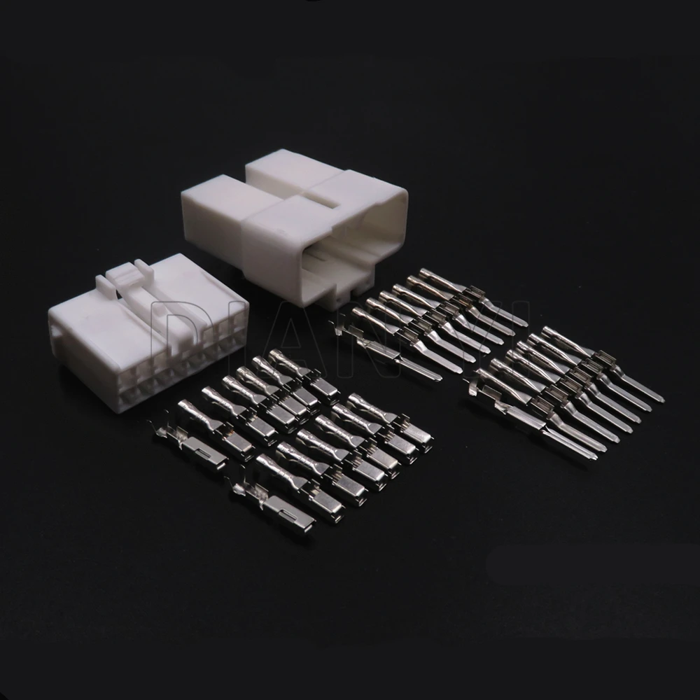 1 Set 14 Way AC AssemblyCar Male Female Wiring Harness Socket With Cables Auto Electrical Connector MG651110 MG641113