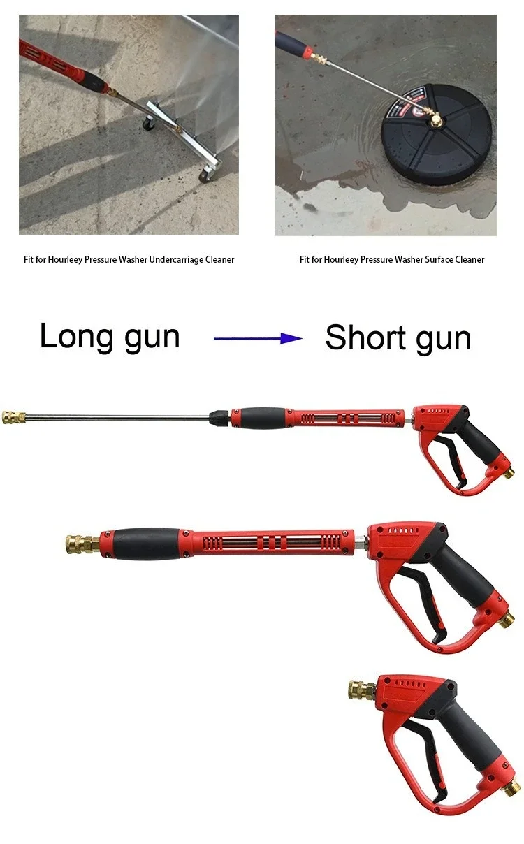 Hochdruck-Wasserpistole aus reinem Kupfer, bewegliche Schnellanschluss-Reinigungspistole für Autowäsche & Reinigungsmaschine – Detail 4