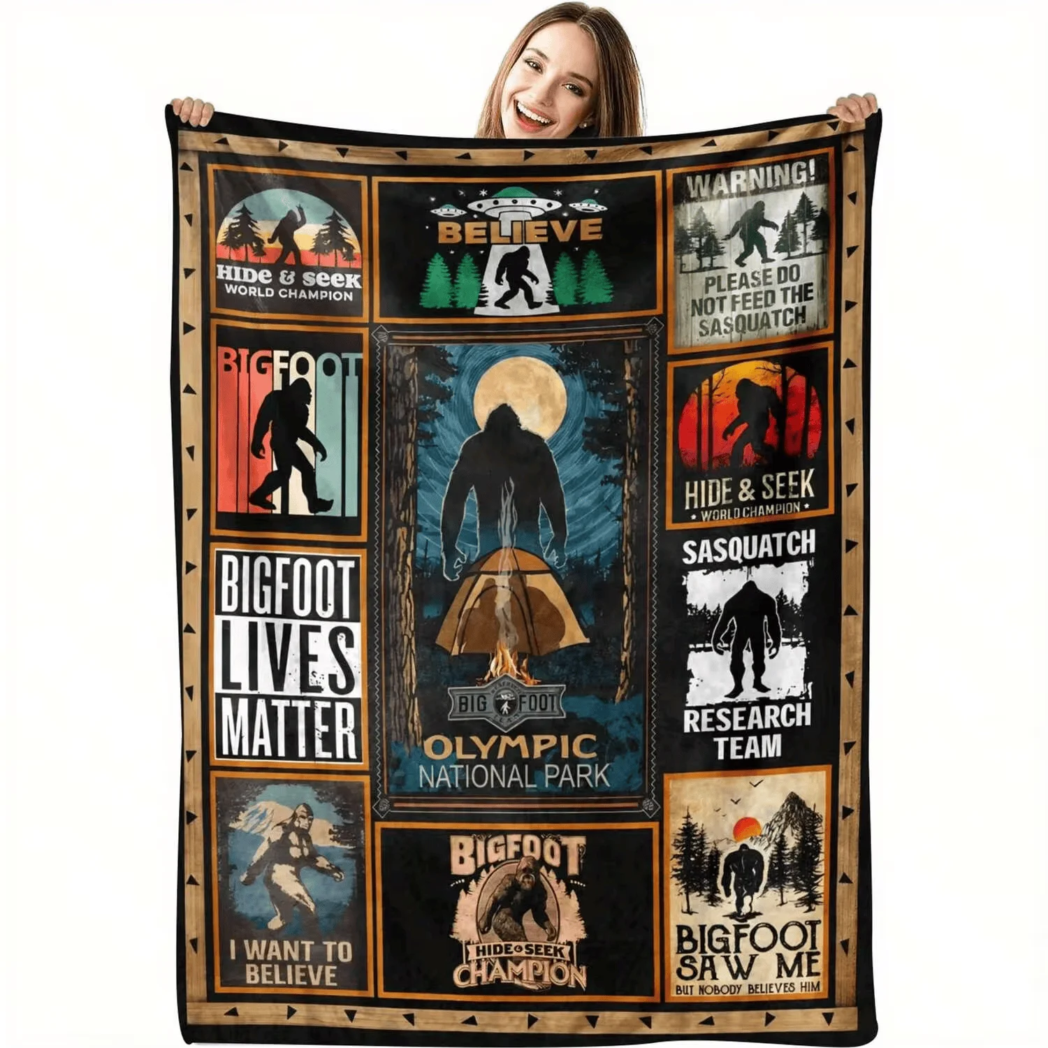 Halloween Flannel Throw Blanket Spooky Pumpkin Ghost Print Warm Cozy for Bed Sofa Home Decor Holiday Gift