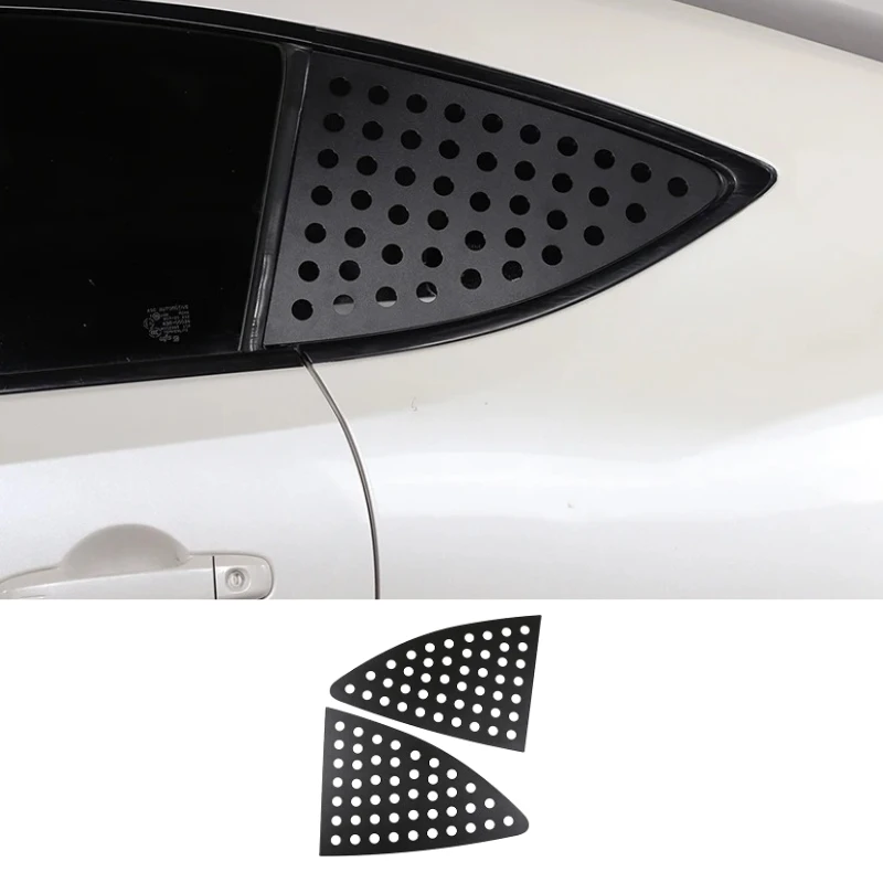 

For 12-20 Toyota 86 Subaru BRZ Aluminum Alloy Black Car Rear Triangular Window Glass Protective Plate Trim Car Accessories