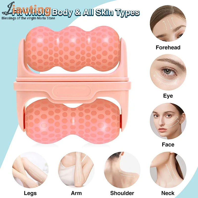 2 In 1 Ice Roller Für Gesicht Auge Schmerzen Relief Gesichts Kalt Massage Roller Hautpflege Schmerzen Relief Make-Up Pflege Werkzeug