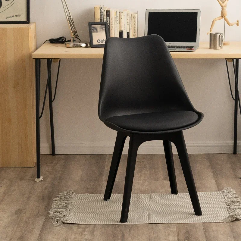 Modern Nordic Leather Desk Chair Minimalist Comfortable Dining Chair Trendy Home Office Study Room