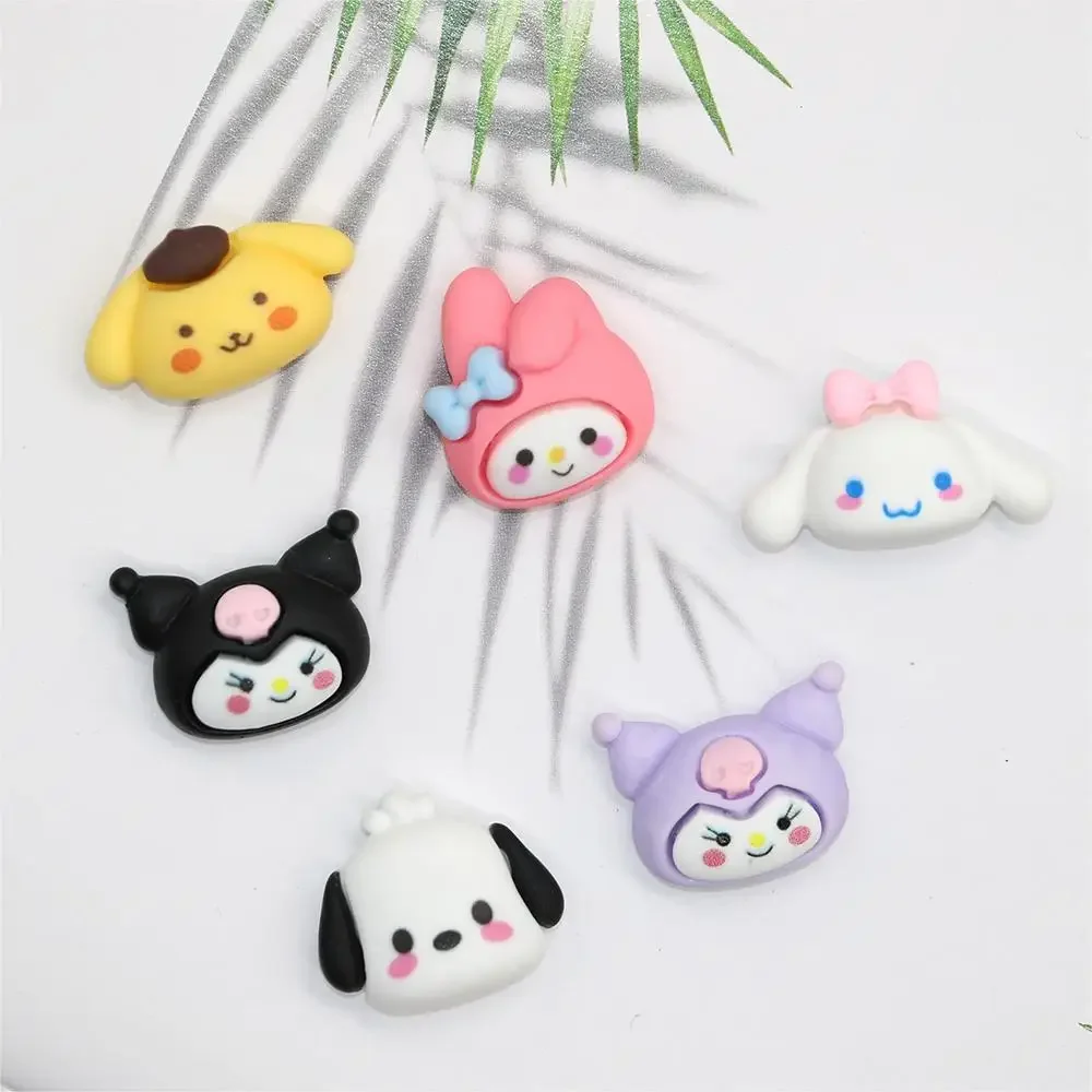 5pcs miniso Kuromi Cinnamoroll diy resin accessories mobile phone shell patch cartoon resin flatback