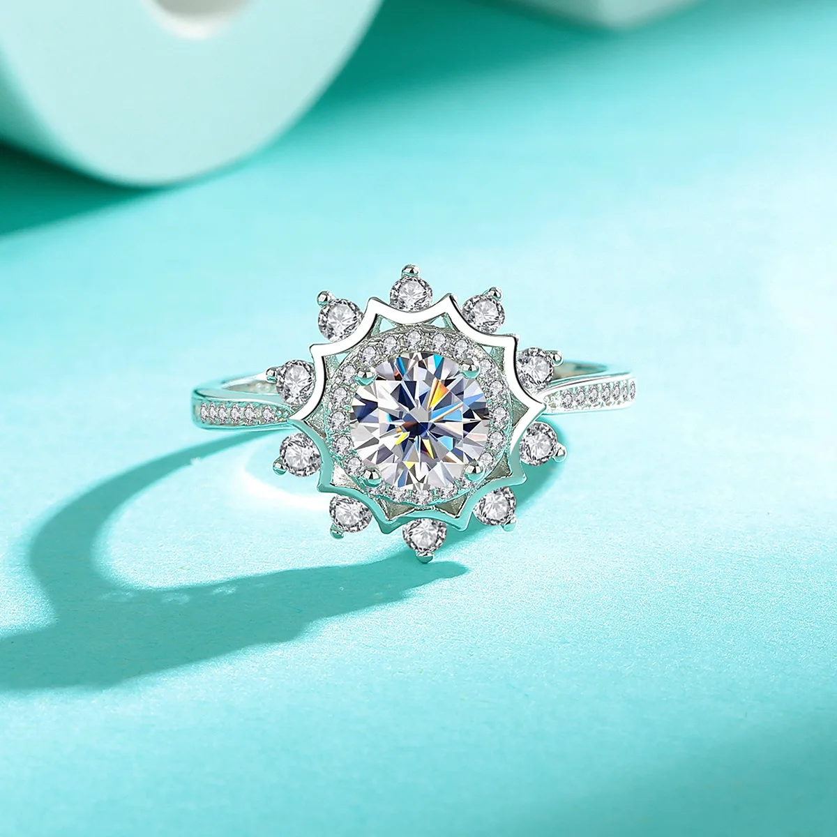 

НОВОЕ платиновое кольцо с муассанитом Pt950 для женщин 1CT D Цвет VVS 3EX Огранка Круглый бриллиант Повязка на палец Свадебный подарок Изящные ювелирные изделия