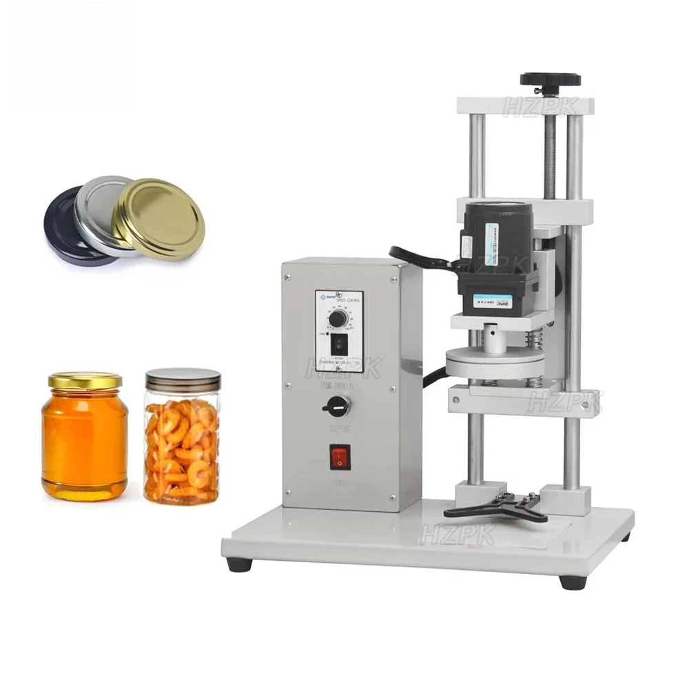 DHZ-450B Lug Cap Capping Machines Desktop Semi Automatic Glass Jar Plastic Lid Closing Machine Bottle Capper 70 mm