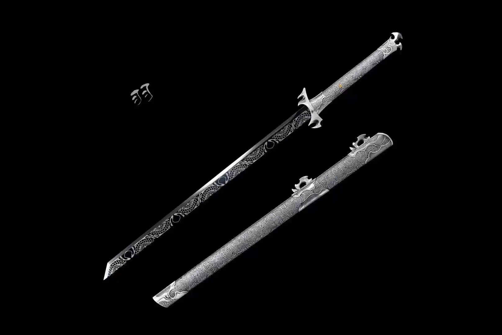 Chinese Horizontal Battle Sword, Slaying Dragon, Real Handmade Multi Refined Extreme Manganese Steel Blade, Unsharp