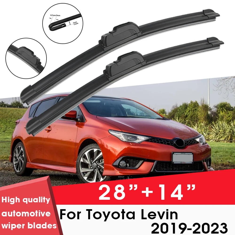 

Car Wiper Blade Blades For Toyota Levin 2019-2023 28"+14" Windshield Windscreen Clean Rubber Silicon Cars Wipers Accessories