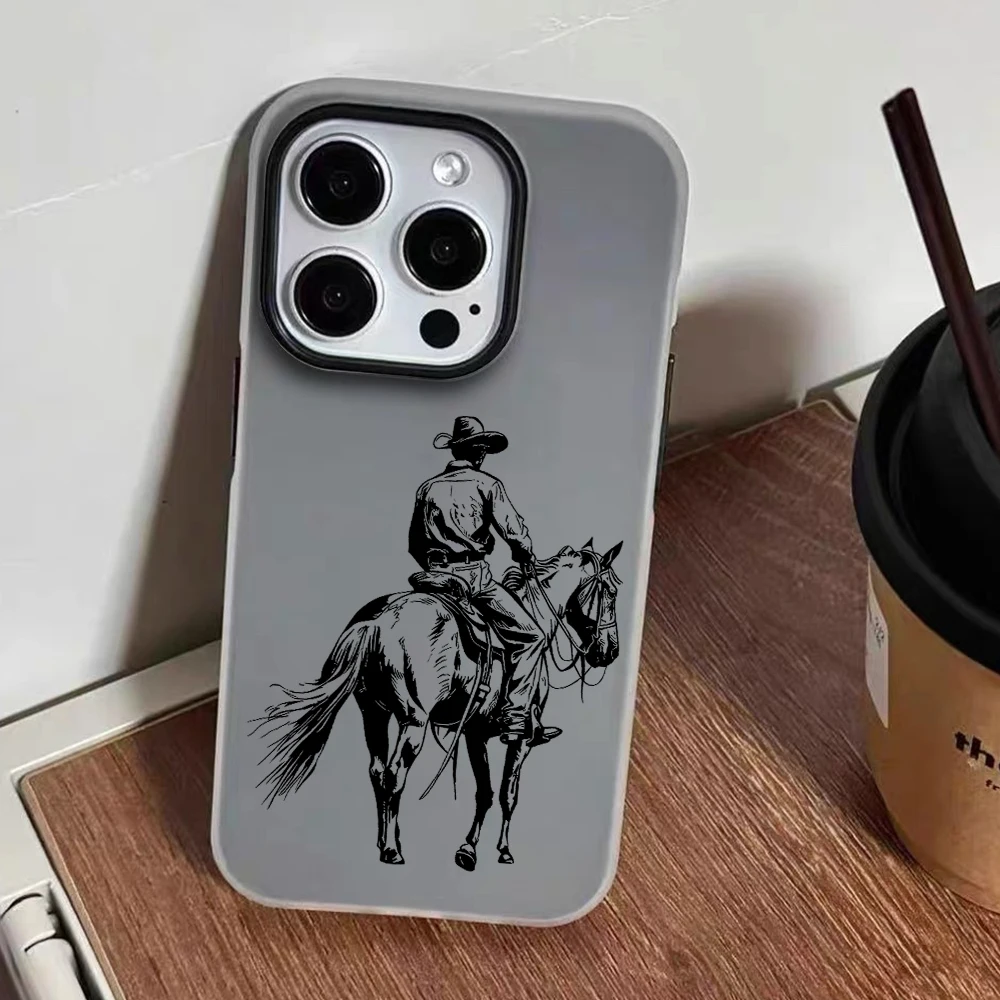 für iPhone 17 16 14 15 11 12 13 Pro Max 7 8 15 16 Plus 17 Air Hüllen Retro Western Cowboy Handyhülle Stoßfeste Silikonhülle – Detail 6