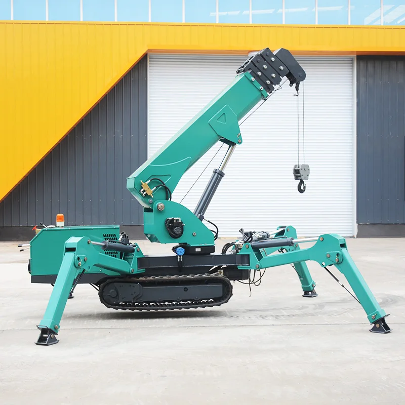 A 3T spider crane for tight spaces, ideal for lifting operations in indoor and confined spaces