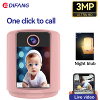 2.4 Inch LCD Screen WiFi Camera Baby Monitor 3000mAh Battery Video Call CCTV Night Bulb Video Monitor Camera Home Security