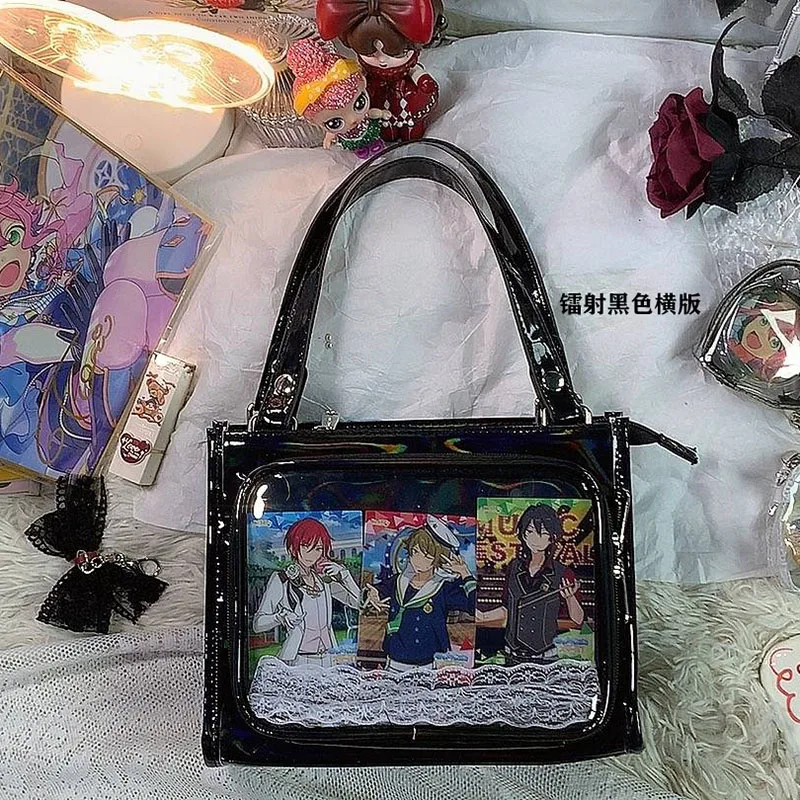 2024 New Silver Ita Bag Sweet All Match Transparent Crossbody Bag Fashion Trendy Eleagnt  PU Handbag for Women сумка женская