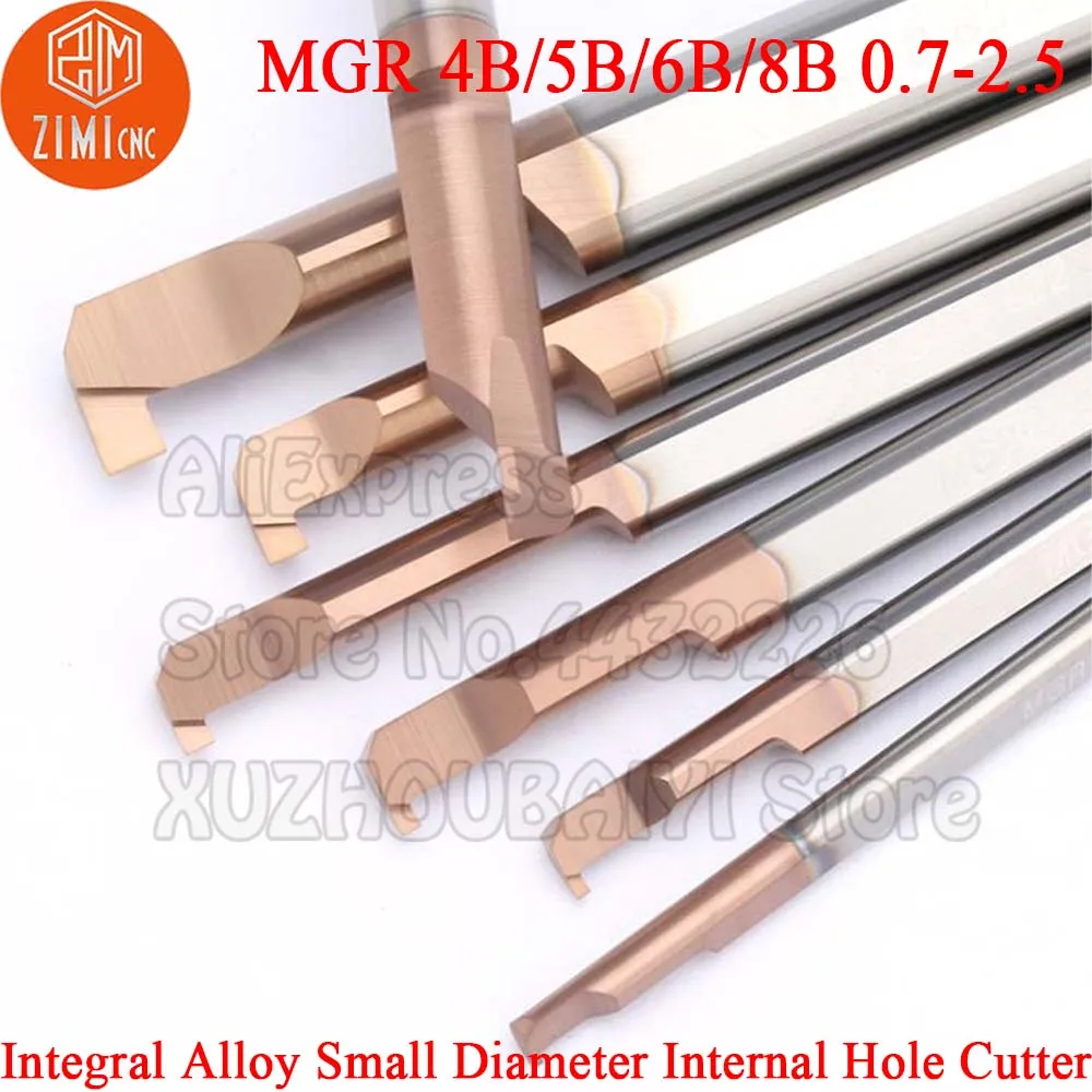 1pc MGR 4B/5B/6B/8B 0.7-2.5 Integral Alloy Small Diameter Internal Hole Cutter carbide seismic boring tools CNC Turning Tools