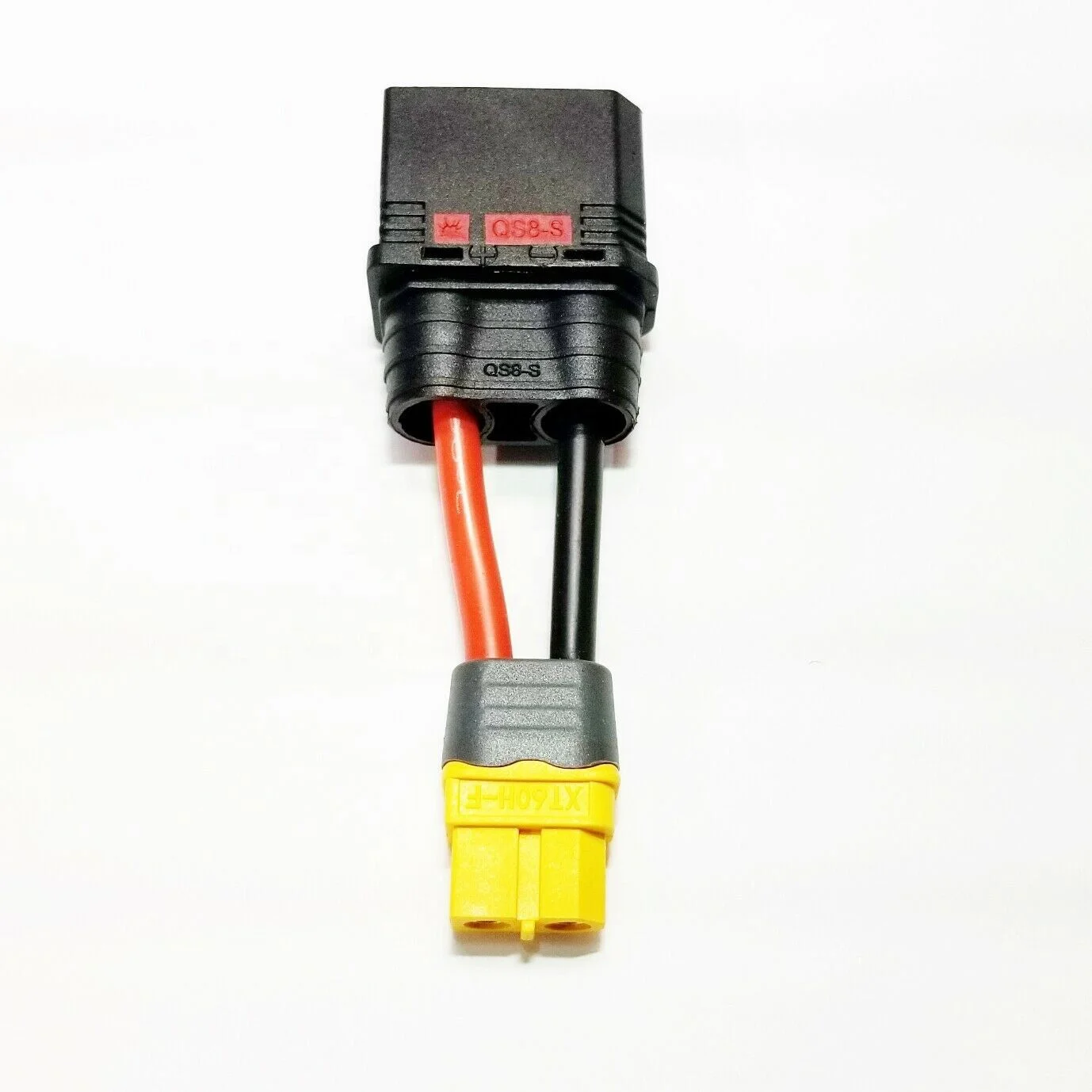 10PCS QS8-S Anti Spark Unisex Connector Adapter Cable For XT90 XT60 EC5 EC8 TRX Deans T Plug RC UAV Drone Battery Charger Plasti