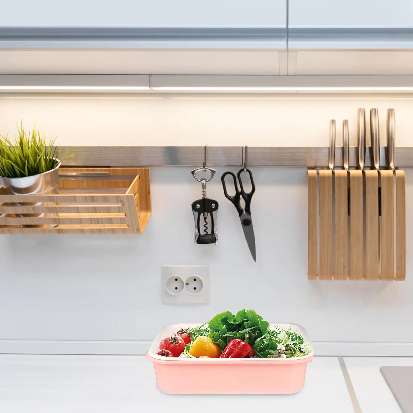 

Kitchen Dish Rack Eco-Friendly Pp Material Transparent Cover Cutlery Organizer Storage Box Drain Basket Design Baby Bottle