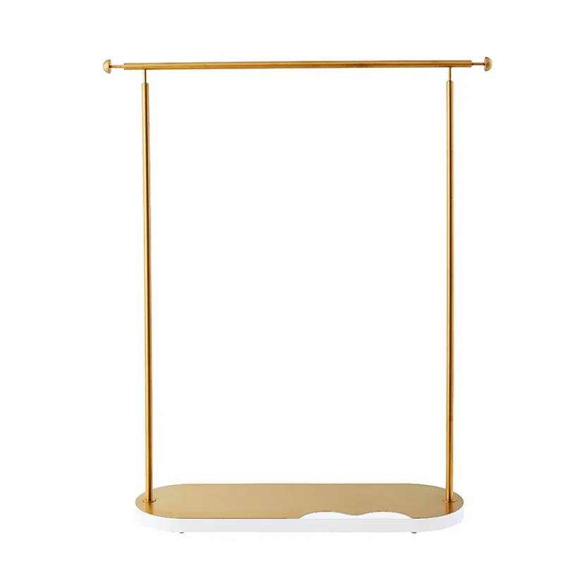 custom，Good Price Customized Gold Clothing Display Rack Modern Display Stand For Clothing Shop