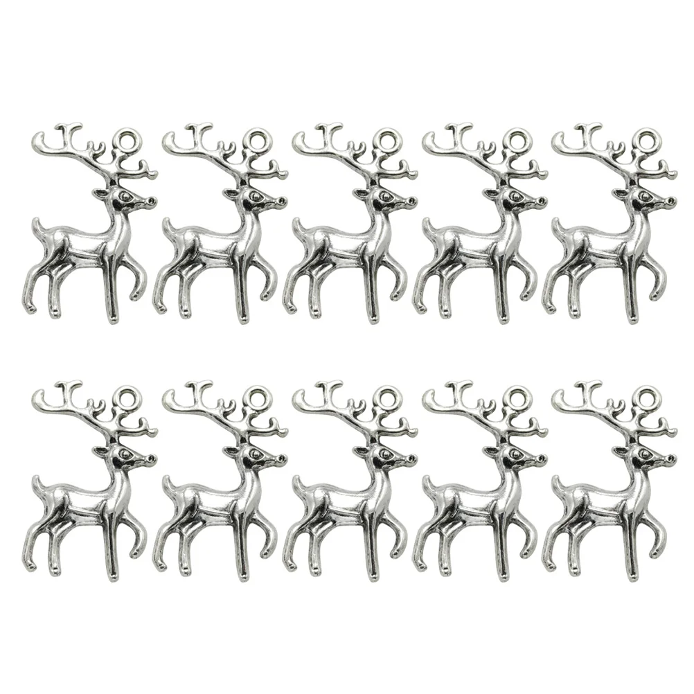 

20pcs Alloy Deer Pendants Charms DIY Jewelry Making Accessory for Necklace Bracelet ( Silver)