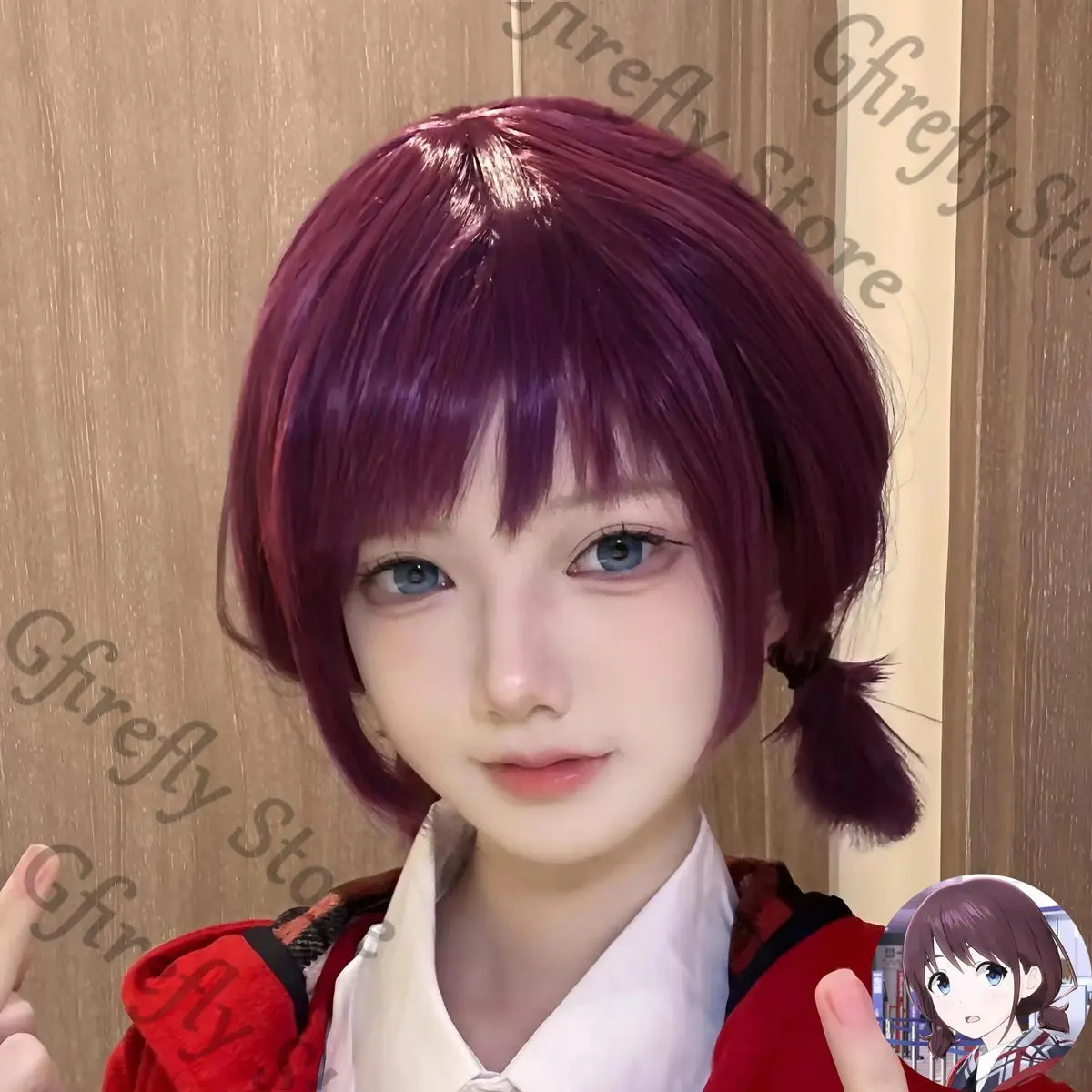 

High Quality GIRLS BAND CRY Periwig Cosplay Hairpiece NINA ISERI Gabal Series Emulation Anime Wig Ambitus Natural Toupee