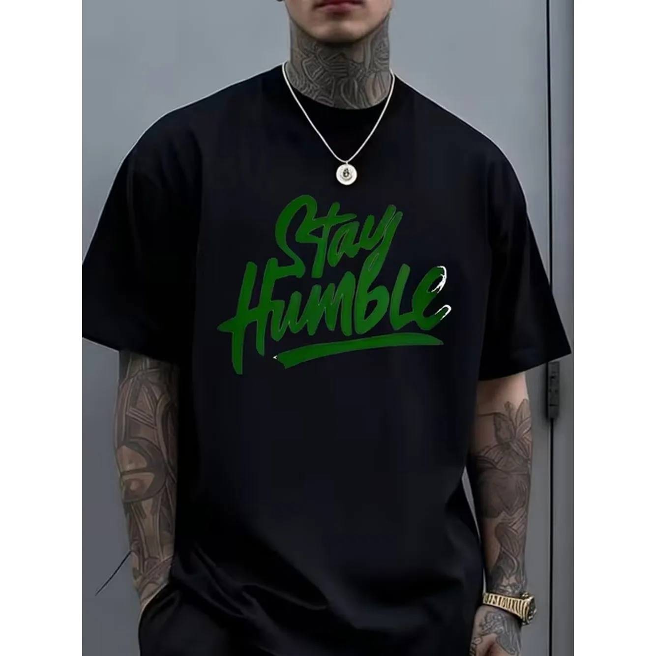 item picture mens large size graphic tshirt black with green geometric print breathable loose fit short sleeve round neck casual athletic wear machine washable everyday shirt for large sizpixianailightweight and comfortable fabric suitable for all