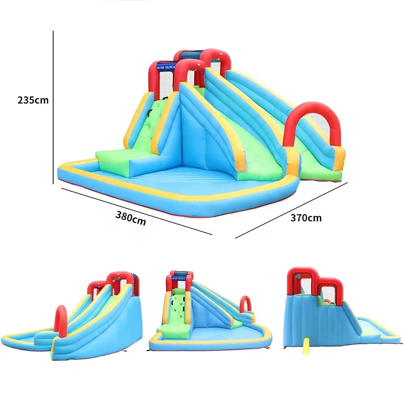 Hot selling jumping inflatable game inflatable bounce house with slide for outdoor children use free shipping