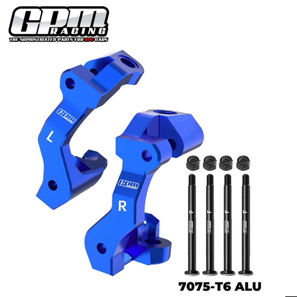 GPM for TRAXXAS Mini Maxx Monster Truck 107154-1 RC Car Upgrade Parts Metal 7075 Aluminum Front Caster Blocks C Hubs 10732 10733