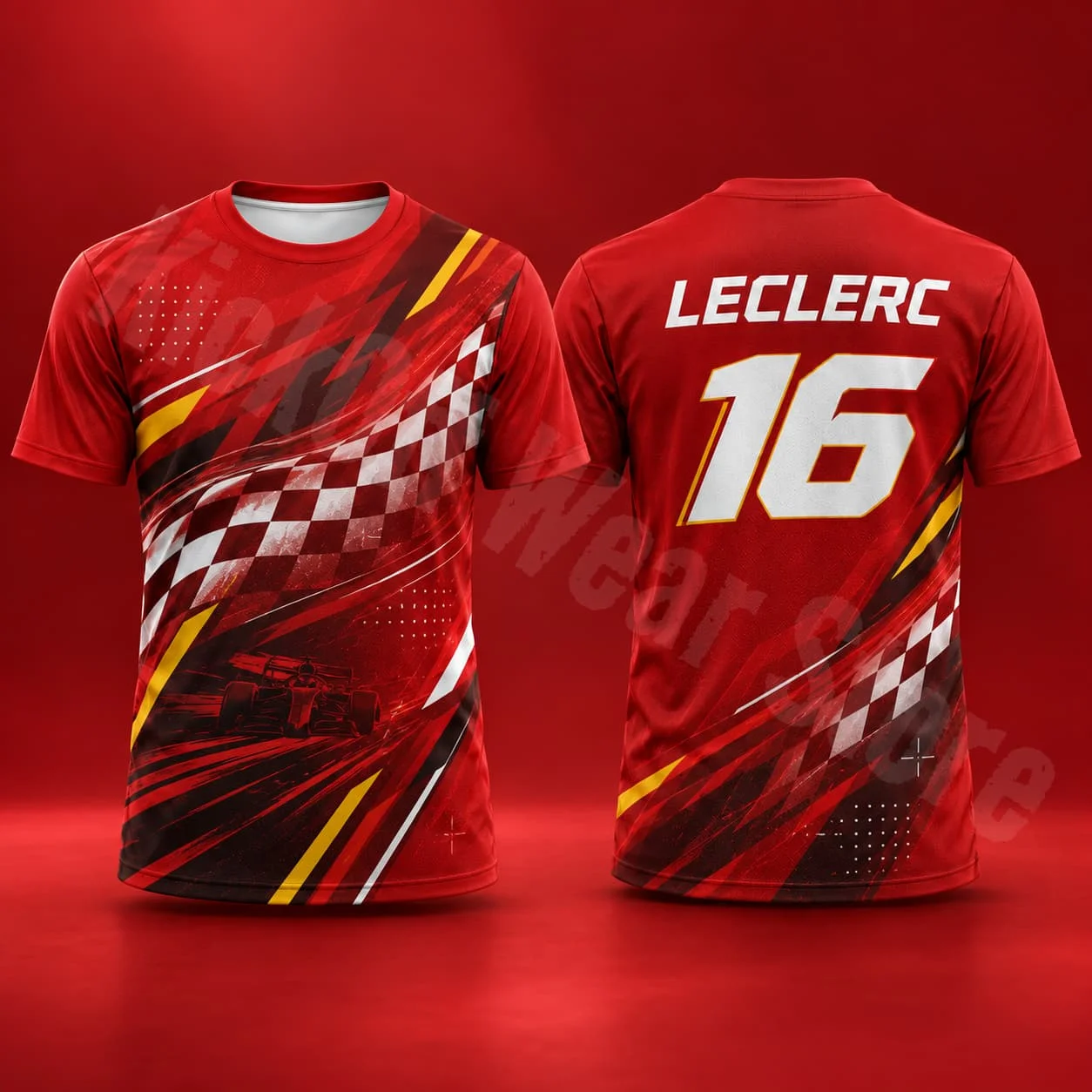 Leclerc 16 Herren-T-Shirt, Sommer-Rennsport-Grafik-T-Shirt, Speed-Style, lässige Streetwear, Motorsport-Fan-Shirt, Unisex, Herren, Damen, Geschenk – Detail 7