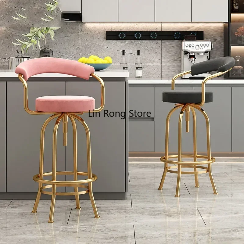 Adjustable Bar Chair Kitchen Stool Mid-century Cheap Counter Stools High Garden Transparent Sillas Para Barras Swivel Furniture