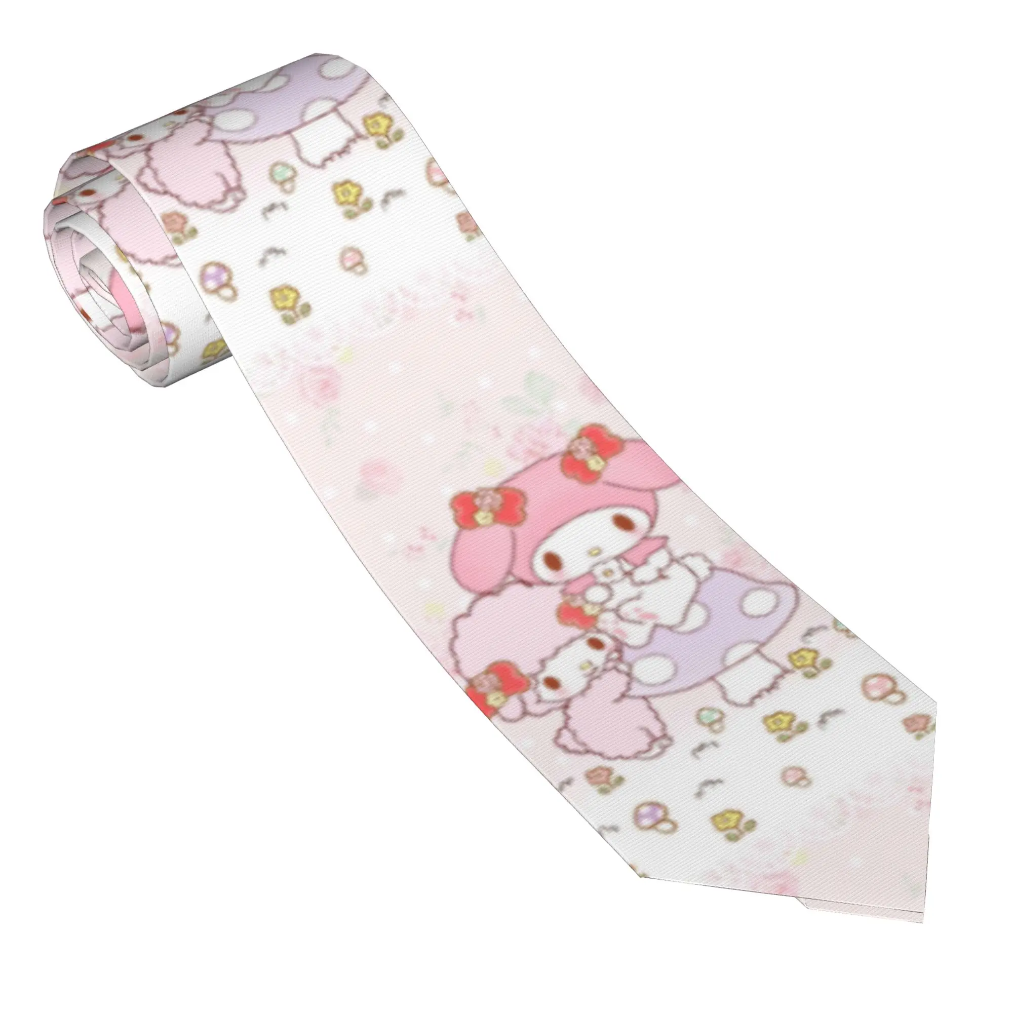 

My Melody Necktie Men Polyester 8 cm Fashion Wide Neck Tie for Men Suits Accessories Gravatas Wedding Party