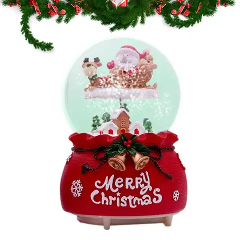 creative Christmas Snow Globe Color Change Battery Operated Lighted Tabletop Crystal Ball Lanterns for Christmas Home Decor gift