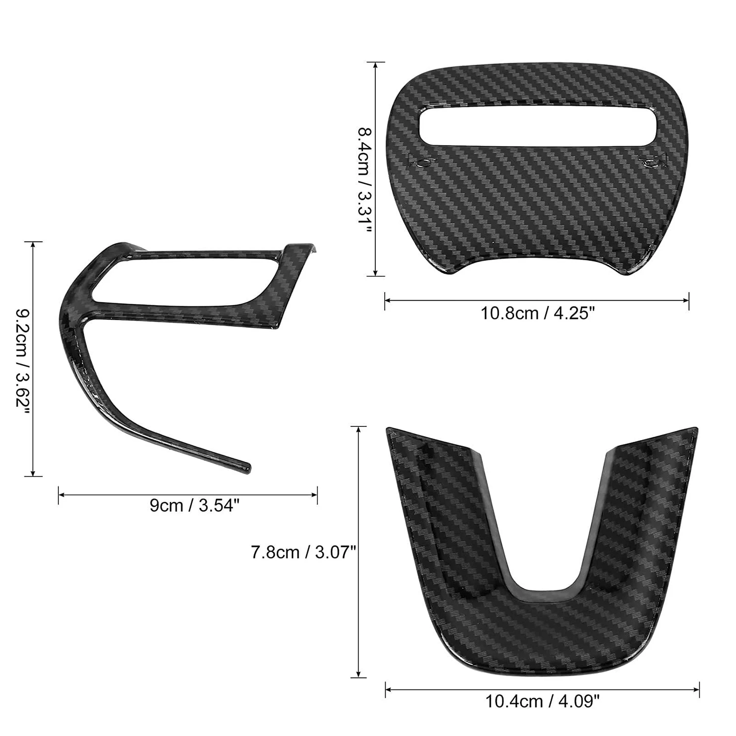 Car Steering Wheel Central Button Decoration Cover Trim Kits for Dodge Challenger 2015+ Charger 2015-2023 Interior Accessories