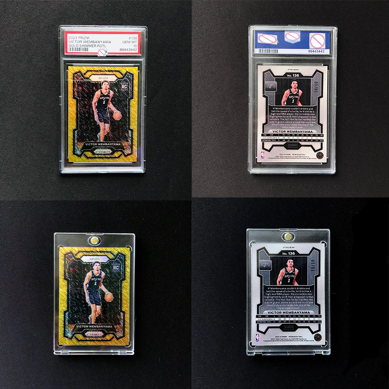 2023-24 Prizm Spurs Wenban Yama Rookie Card RC Gold Folding Original Replica Homemade Card Refraction Rating Shell