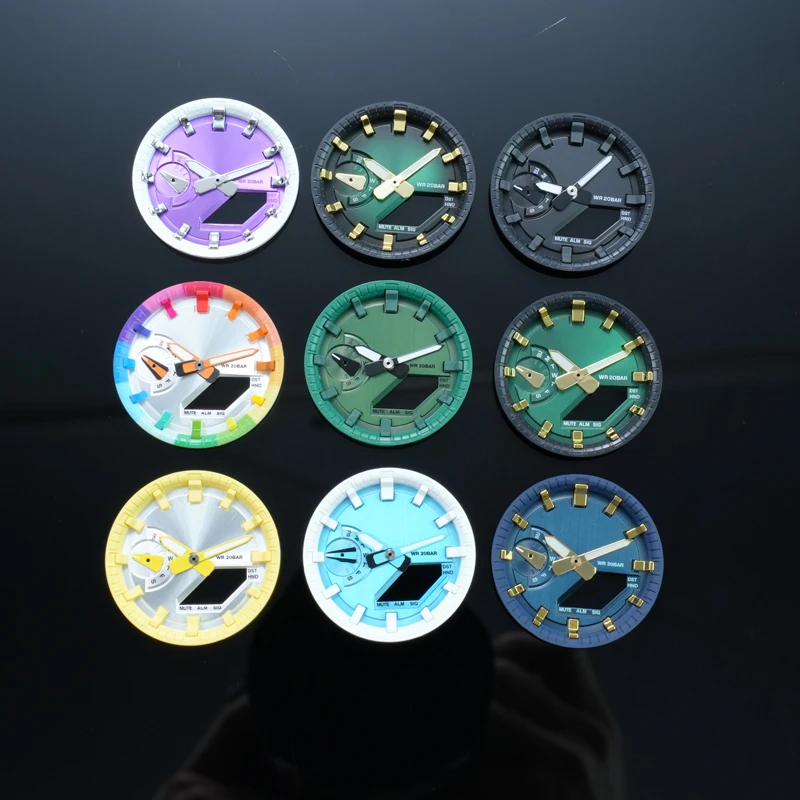 For Casioak GA-2110 GA-2100 Metal dial/Hands/Scale circle Watch Part GA2100 4INI watch Dial mod kit DIY Personalized Accessories
