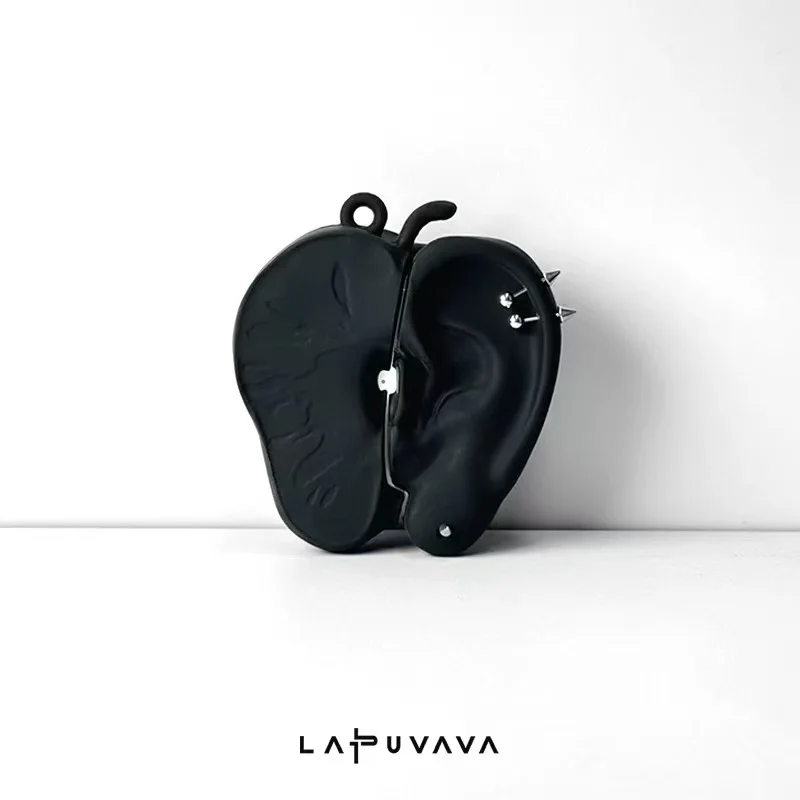 Punk ear-shaped headphone case, suitable for airpods protective cover, silicone all-inclusive headphone cover
