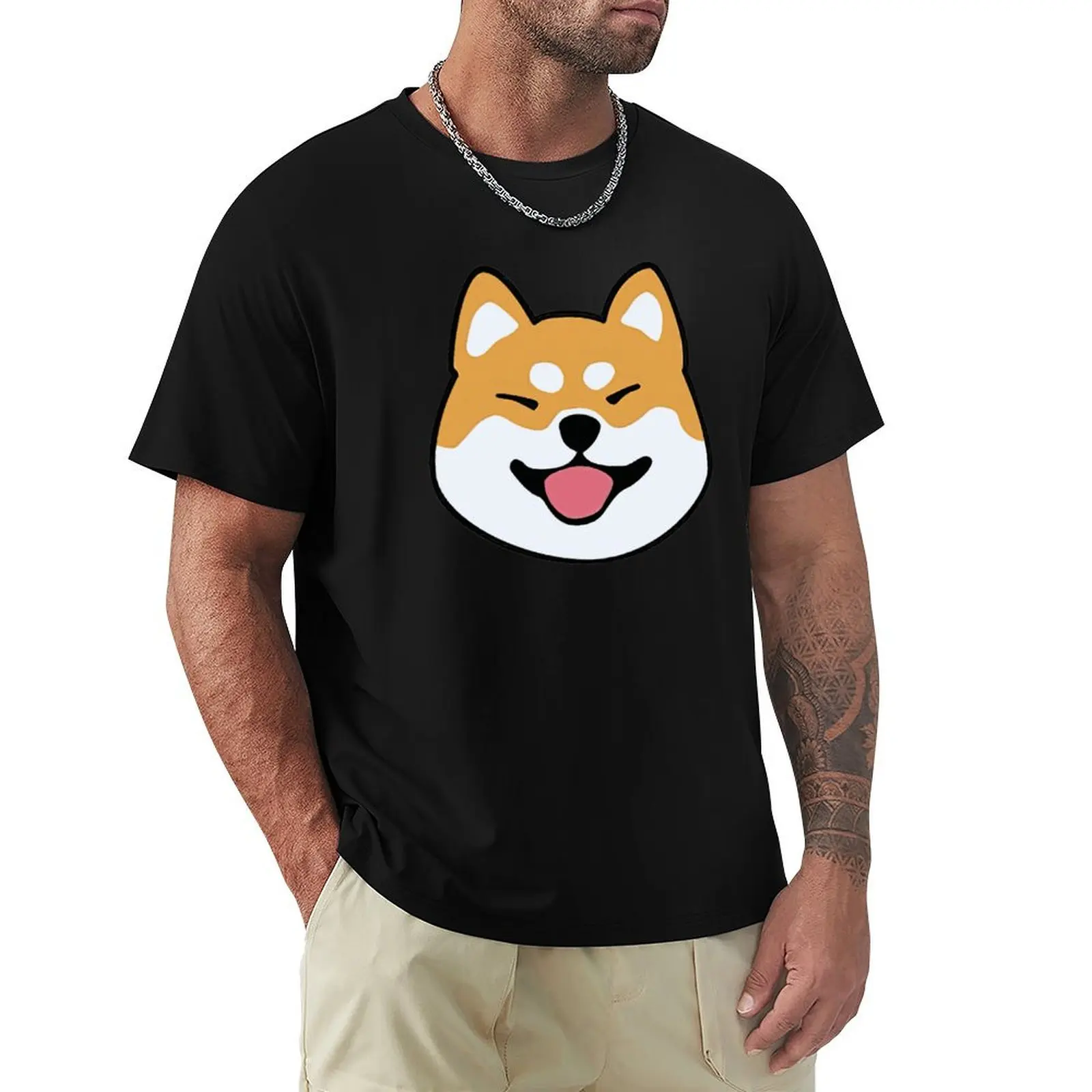 Funny Kawaii Cute Shiba Inu Dog T Shirt Harajuku Short Sleeve T-shirt 100% Cotton Graphics Tshirt Tops