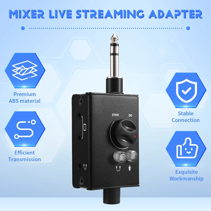 DJ Console Mixer Live Streaming Adapter,Output Devices For Smartphones,Laptops,PC Etc For Conversation,Karaoke,Recording