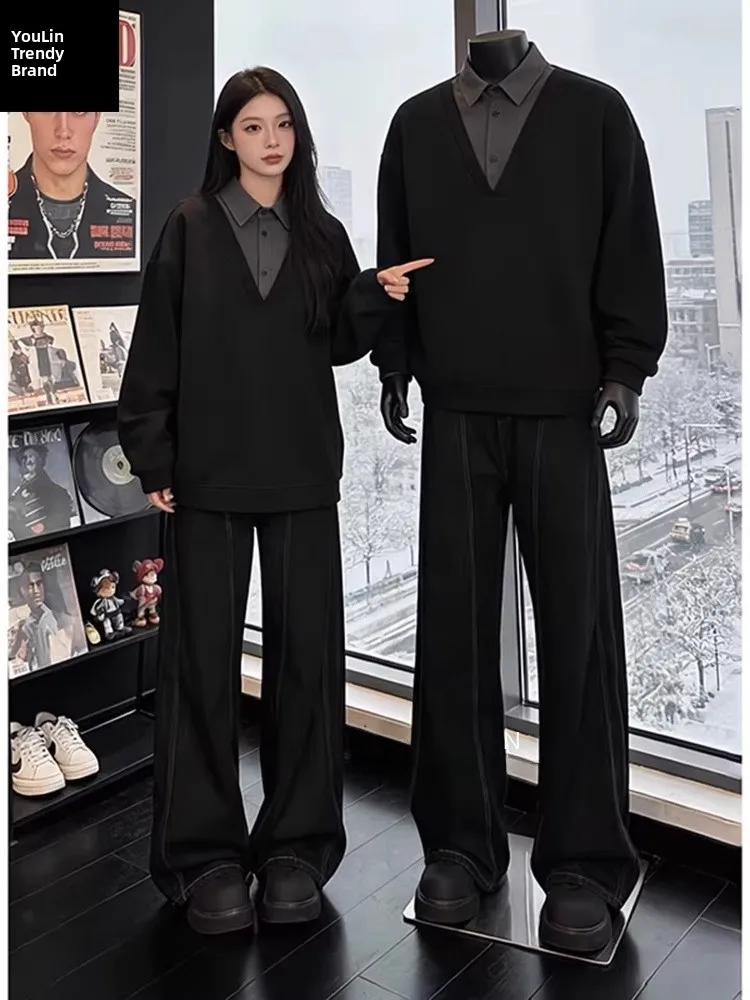 

Bla irt Hoodie Men's Long Sve Inner Wear Sli Casual Cotton Polyester Blend Stand Fit Button up Design