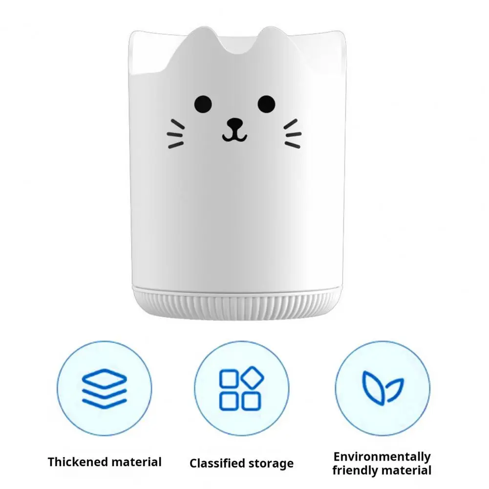 Rotating Pen Holder High-capacity Desk Organizer Cat Pattern Desk Organizer with 360 Degree Rotation Capacity Pen for Office