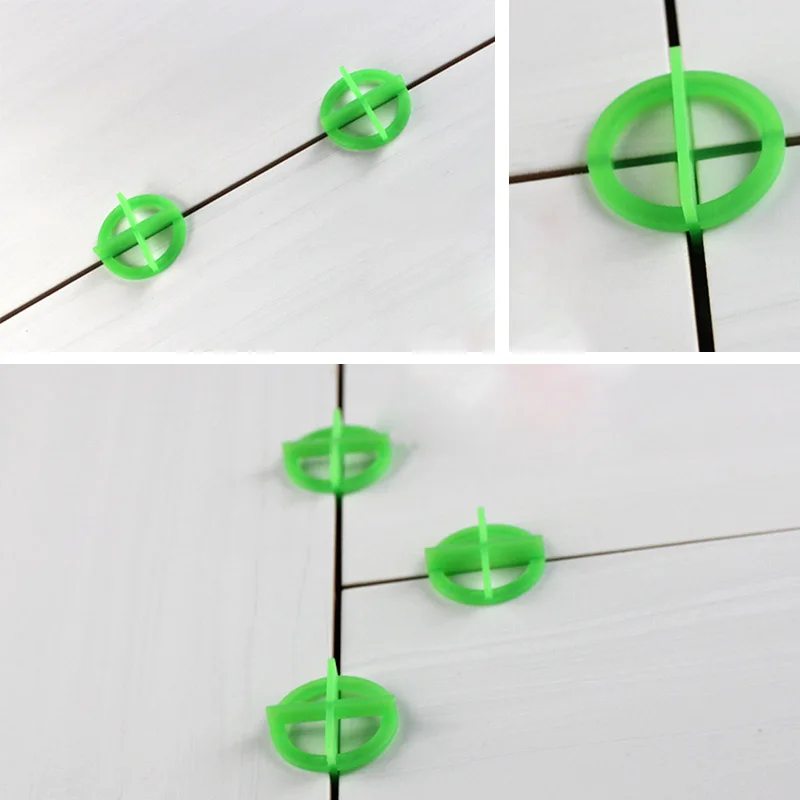 Tile Niveling Spacer Clips, Sistema de Plástico Reciclável, Espaçador Base para Piso Seguro e Parede, 100Pcs